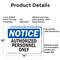 Signmission Authorized Personnel Only OSHA Notice Sign, Aluminum, 14in W x 10in L, 2PK OS-2PACK-NS-A-1014-L-15277 - alternate 5